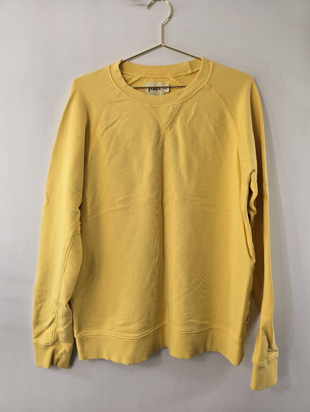 Pact Organic Cotton Sweatshirt Goldenrod Yellow Cozycore Athleisure Active Sz L - Picture 2 of 12